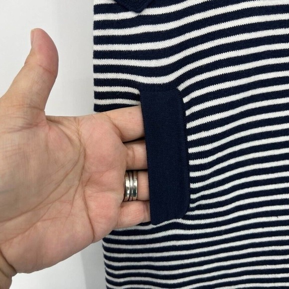 Weekend Max Mara Womens XS Blue White Cotton Knit Nautical Shift Dress - Picture 4 of 7